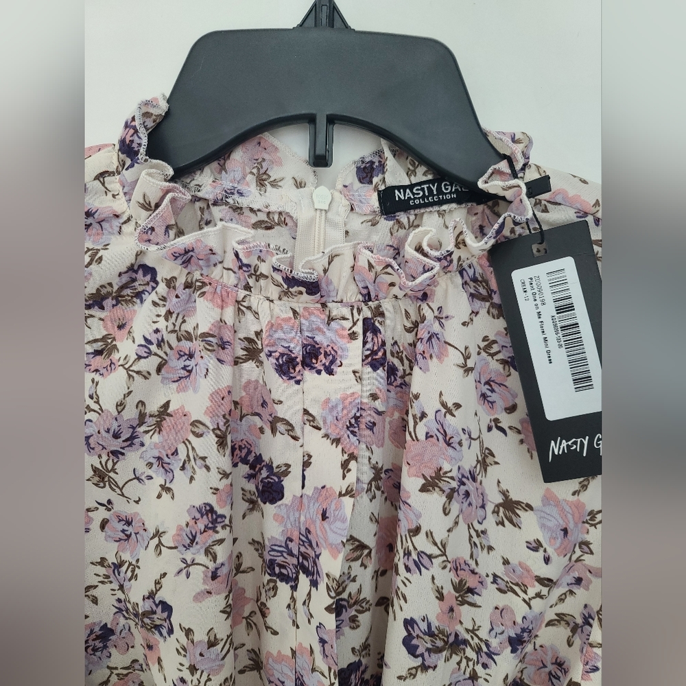 Nasty Gal Collection Floral Mini Dress Size 8 - Picture 4 of 8